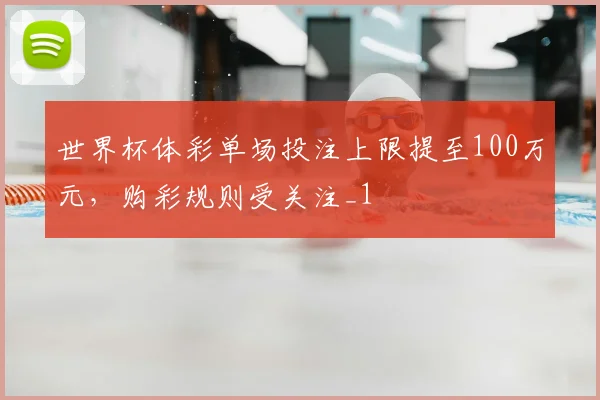 世界杯体彩单场投注上限提至100万元，购彩规则受关注_1
